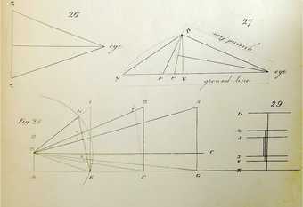 A page featuring four diagrams of lines positioned at different angles, labelled with numbers and letters.