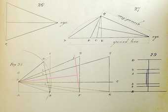 A page featuring four diagrams of lines positioned at different angles, labelled with numbers and letters.