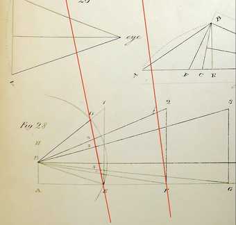A page featuring three diagrams of lines positioned at different angles, labelled with numbers and letters.