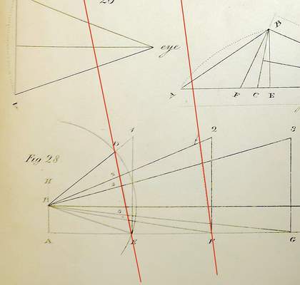 A page featuring three diagrams of lines positioned at different angles, labelled with numbers and letters.