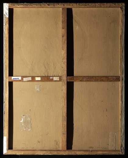 Reverse of canvas showing strainer