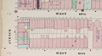 Sanborn Map Company, Detail from Atlas 42.54., vol.4, 1890: Manhattan, double page plate no.69