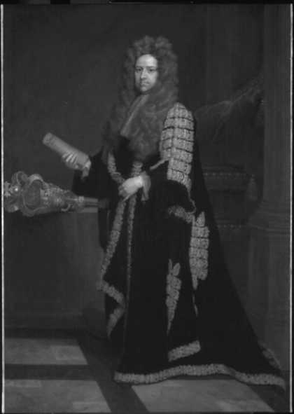 Fig.7 Infrared reflectogram of John Smith, Speaker of the House of Commons c.1707–8