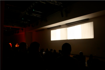 Fig.7 Performance of Tony Conrad, Forty-Five Years Alive on the Infinite Plain, BOZAR, Brussels, 1 December 2007