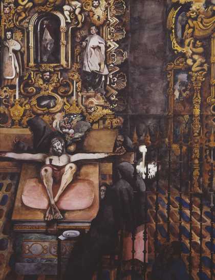 Fig.7 Edward Burra, Mexican Church c.1938