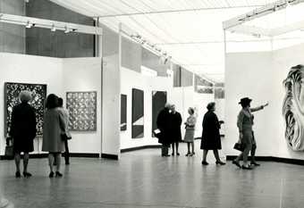 Fig.7 Photograph of the private view of 54–64: Painting and Sculpture of a Decade, 22 April – 28 June 1964, Tate Gallery, London
