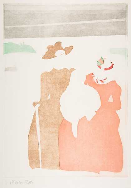 Fig.7 Janet Lee Kadesky Ruttenberg with Sue Fuller and Donn Steward, after Mary Cassatt In the Omnibus 1975–7 (state proof)