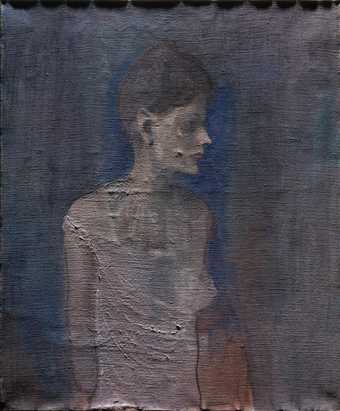 Girl in a Chemise c.1905 under raking light from top