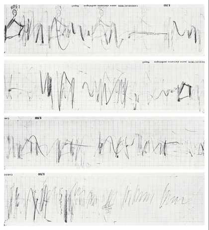 Fig.8 Film still from Mario Franco’s Diagramma Terremoto (Joseph Beuys, Naples 1981) 1997, showing detail of Diagramma Terremoto in Naples, 1981 © Mario Franco