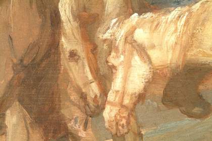 Fig.8 Detail of brushwork – horses’ heads