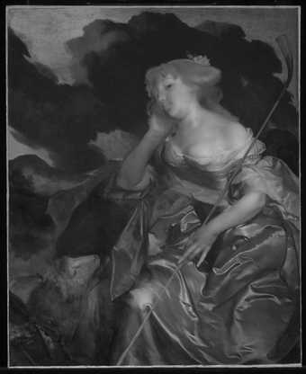 Fig.8 Infrared reflectogram of Portrait of a Lady as a Shepherdess c.1670