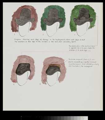 Fig.8 An impression of the changes that were made by the artist during painting, drawn by the late Joyce Plesters of the National Gallery, London