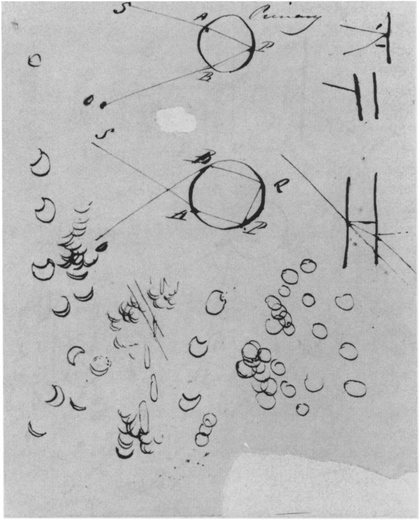John Constable Rainbow diagram c.1832–6, verso of sheet ‘A’
