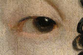 A Lady of the Horton Family, detail of the sitter’s left eye