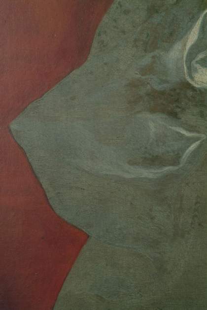 Fig.9 The sash, showing dark, greenish blue patches of discoloured smalt