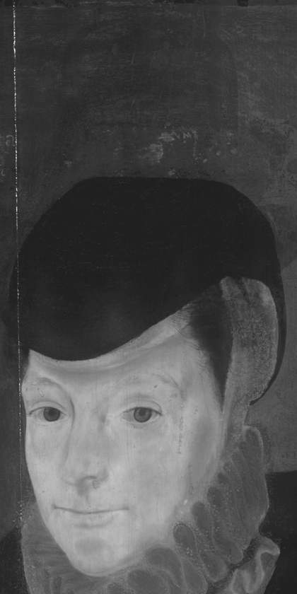 Fig.9 Infrared reflectogram of the face and hat