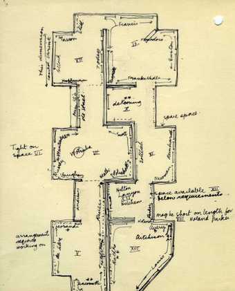 Fig.10 Alison and Peter Smithson Floorplan for the exhibition 54–64: Painting and Sculpture of a Decade at the Tate Gallery, London