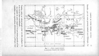 Henri Busson, Joseph Fèvre, Henri Hauser, Map from Notre Empire colonial, Paris, 1910