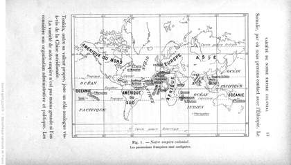Henri Busson, Joseph Fèvre, Henri Hauser, Map from Notre Empire colonial, Paris, 1910