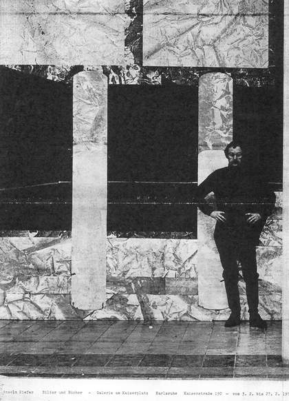 Flyer for Anselm Kiefer’s first exhibition Pictures and Books (Bilder und Bücher), Galerie am Kaiserplatz, Karlsruhe, February 1970