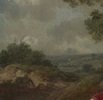 Thomas Gainsborough, Muilman, Crokatt and Keable in a Landscape, detail of the landscape