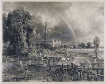 David Lucas after John Constable Salisbury Cathedral from the Meadows – ‘The Rainbow’ 1837