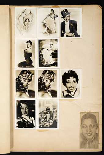 Photographs of Josephine Baker in Edward Burra’s scrapbook c.1929–36