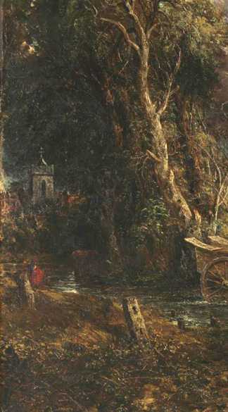 John Constable Salisbury Cathedral from the Meadows, detail
