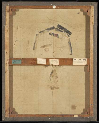 Reverse of The Handsome Pork-Butcher c.1924–6, c.1929–35 showing original position of combs