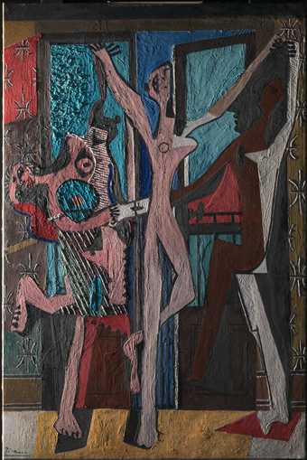 The Three Dancers 1925 viewed under raking light from the left