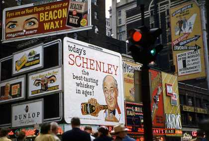 Ruth Orkin Times Square Billboards, NYC, Early 1950s