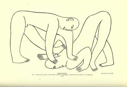 Henri Gaudier-Brzeska, The Wrestlers reproduced in Ezra Pound, A Memoir of Gaudier-Brzeska