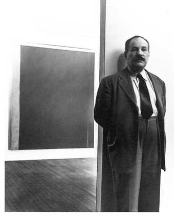 Hans Namuth, Barnett Newman with Adam at his exhibition at Betty Parsons Gallery, New York, 1951