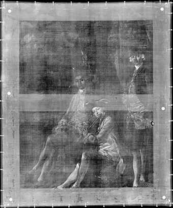 Thomas Gainsborough, Muilman, Crokatt and Keable in a Landscape, X-ray