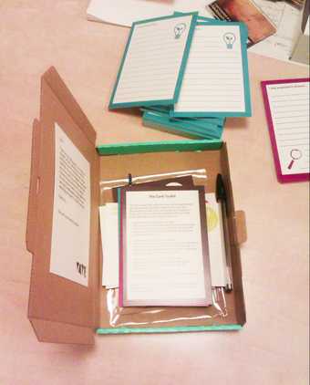The box of cards and its contents
