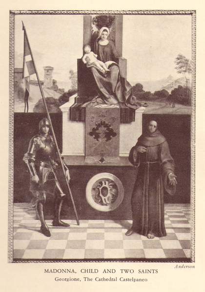 Giorgione’s Castelfranco Madonna 
(Duomo, Castelfranco) in the frontispiece to Adrian Stokes’s Sunrise in the West 1926