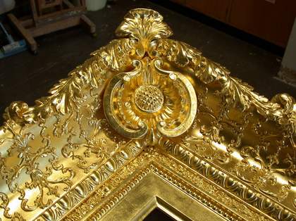 Sample corner just gilded Linton's Temples of Paestum