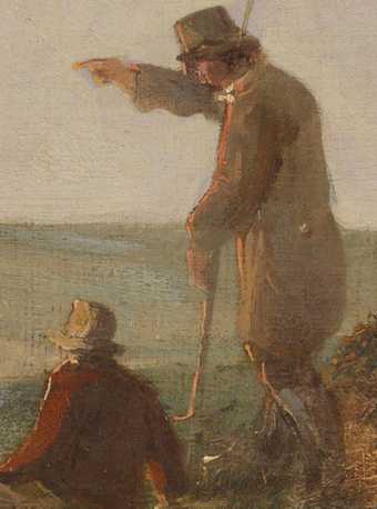 Mousehold Heath, detail showing standing and seated figures