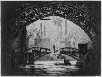 Joseph Pennell, Under the Bridges, Chicago 1910