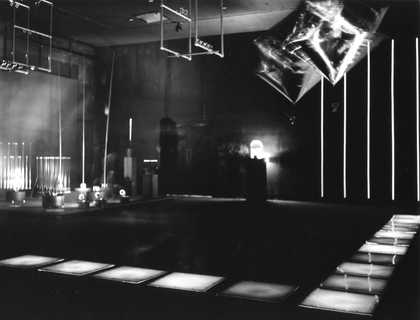 Installation view of Exploration, Hayden Gallery, Massachusetts Institute of Technology, 1970
