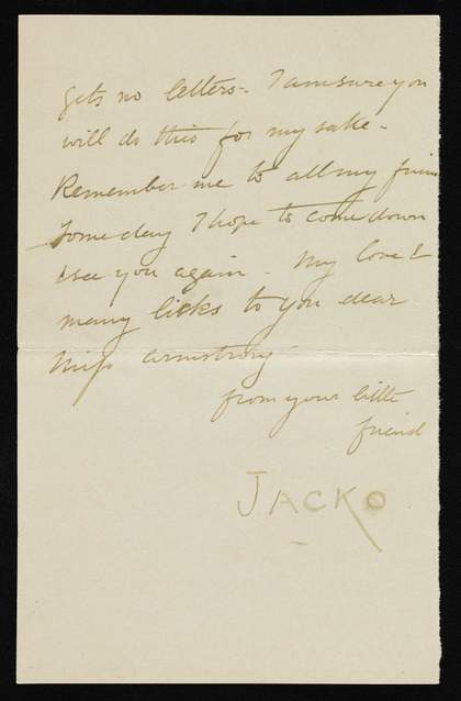 Letter by Stanhope Forbes, in the persona of his dog Jacko, Penmaenmawr, Wales, to Elizabeth Forbes, 15 August 1887, Tate