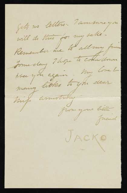 Letter by Stanhope Forbes, in the persona of his dog Jacko, Penmaenmawr, Wales, to Elizabeth Forbes, 15 August 1887, Tate