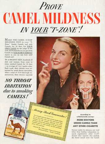 ‘Prove Camel Mildness in Your “T-Zone”!’ Advertisement for Camel cigarettes