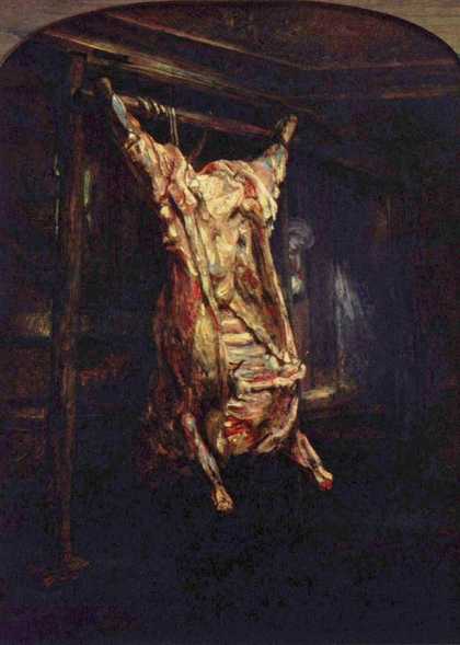 Rembrandt van Rijn The Slaughtered Ox 1655