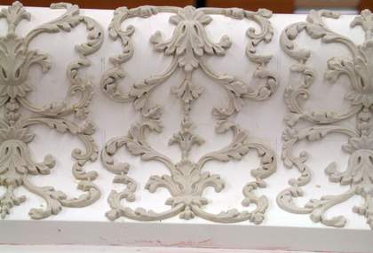 Composition ornament before gilding Linton's Temples of Paestum