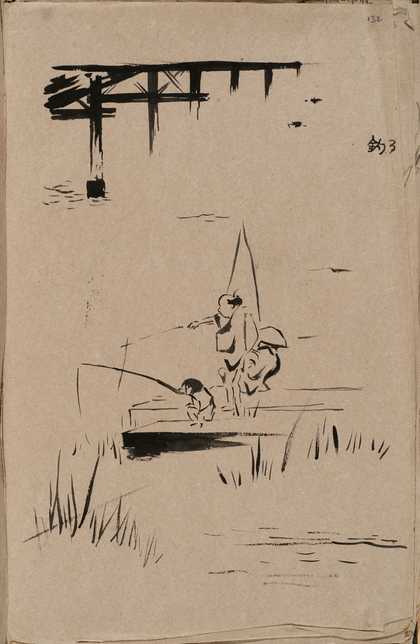 William Rothenstein Copy after Japanese Prints c.1890