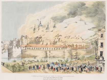 Fig 3 William Oliver, Conflagration of the Tower of London on the Night 1841