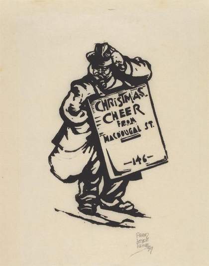 Franz Kline, Christmas Cheer from MacDougal St. 1939