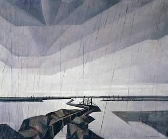 Christopher R.W. Nevinson, A Flooded Trench on the Yser 1916