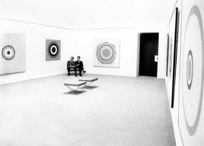 Lord Snowdon, John Kasmin and Lord Dufferin in the Kasmin Gallery, London